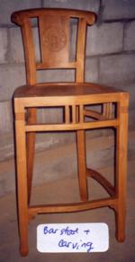 Barstool Chair B + carving